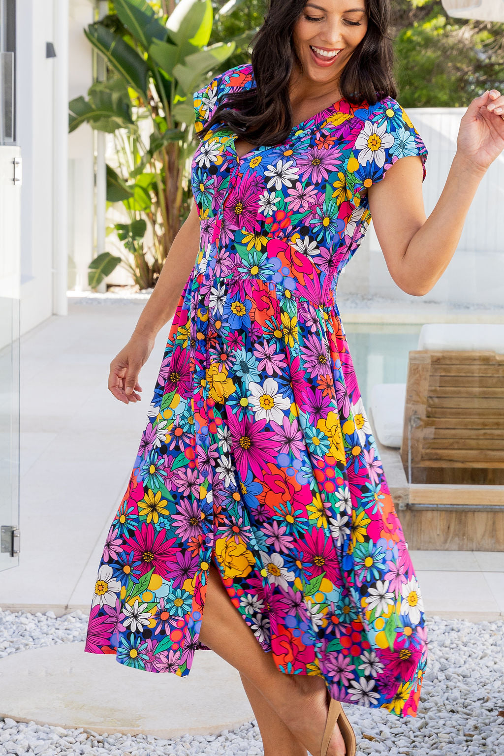Aurora Midi Dress in Beau-Kay by Kasey Rainbow