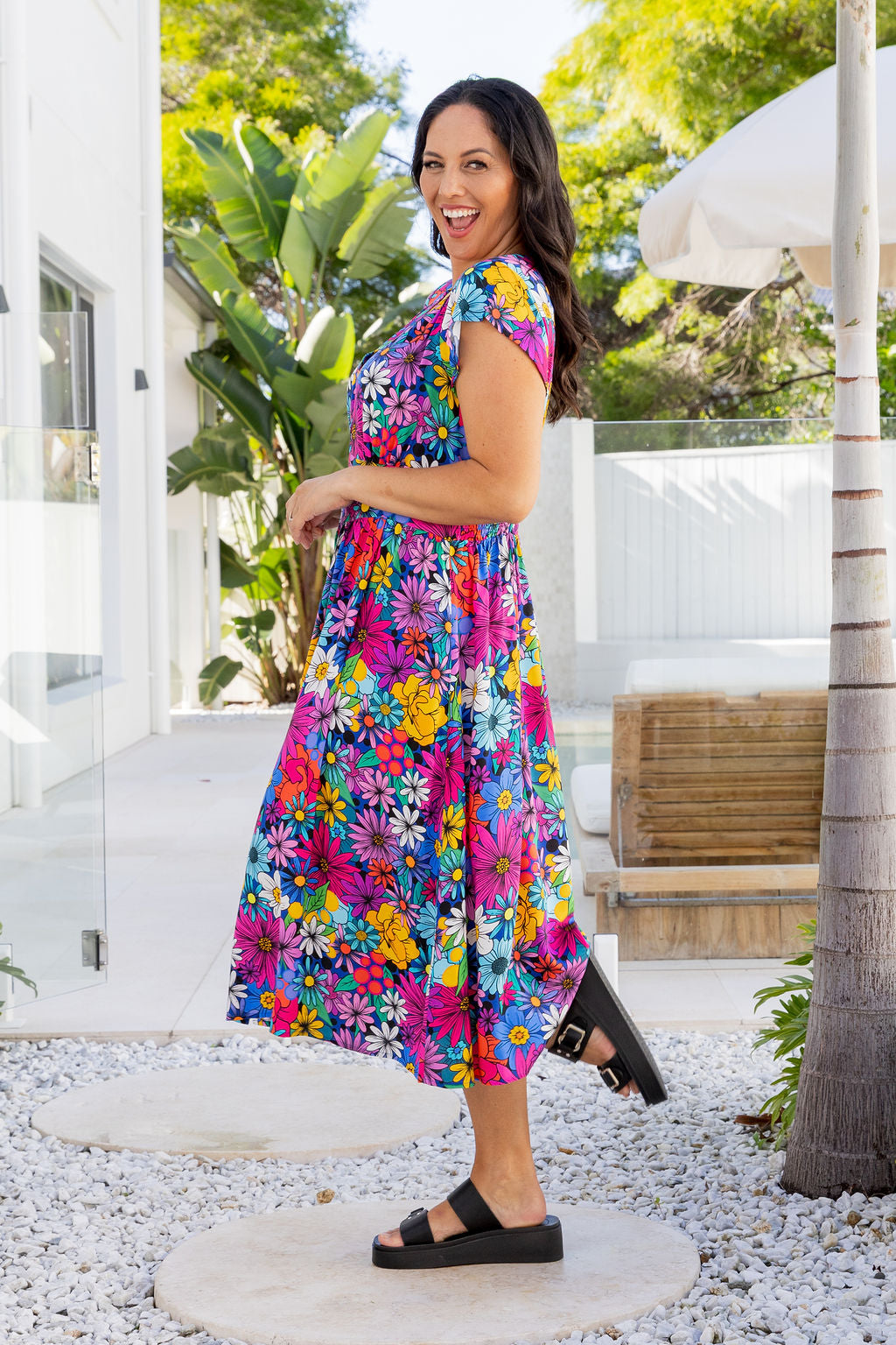 Aurora Midi Dress in Beau-Kay by Kasey Rainbow