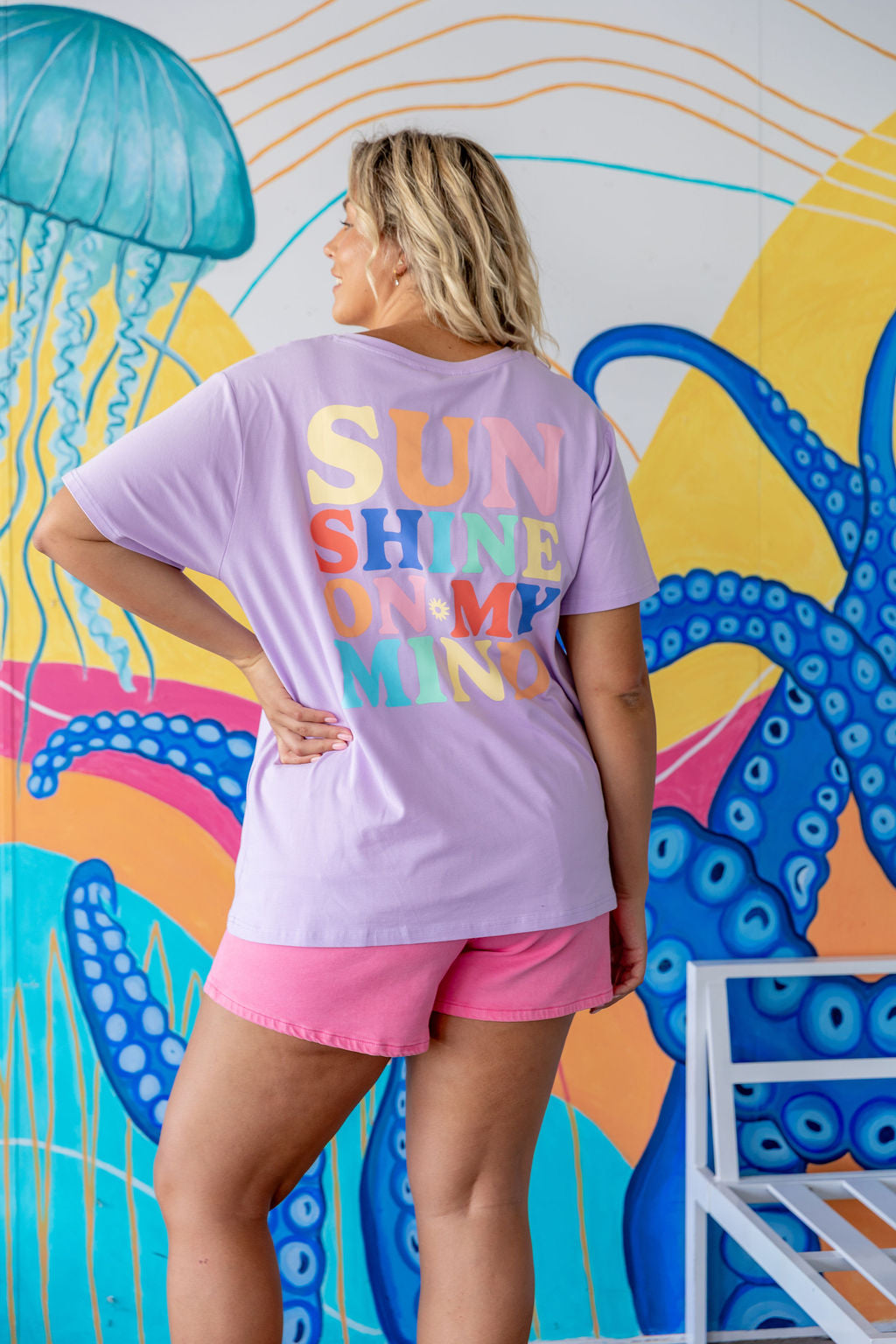 Della V-Neck in Sunshine Lilac