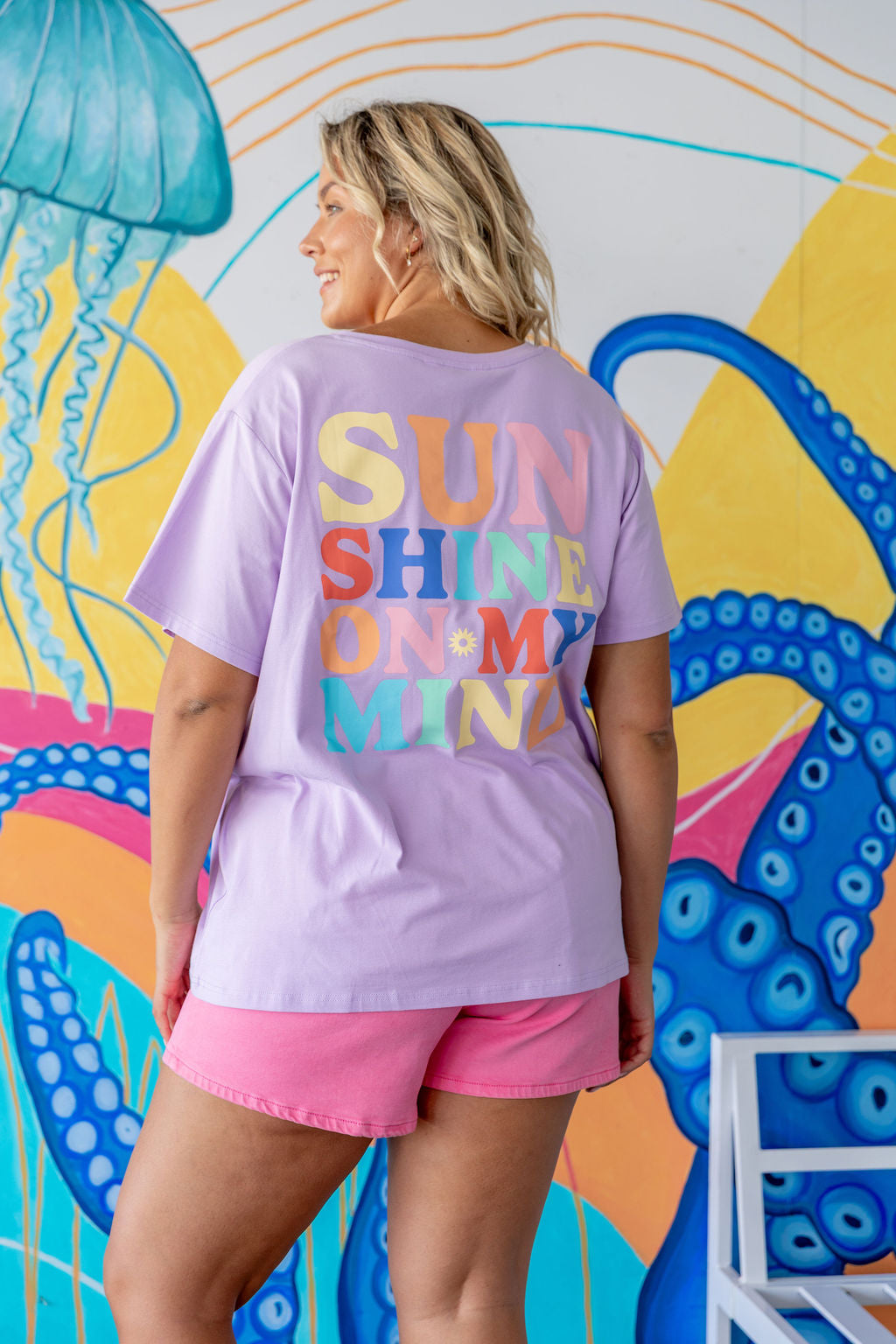 Della V-Neck in Sunshine Lilac