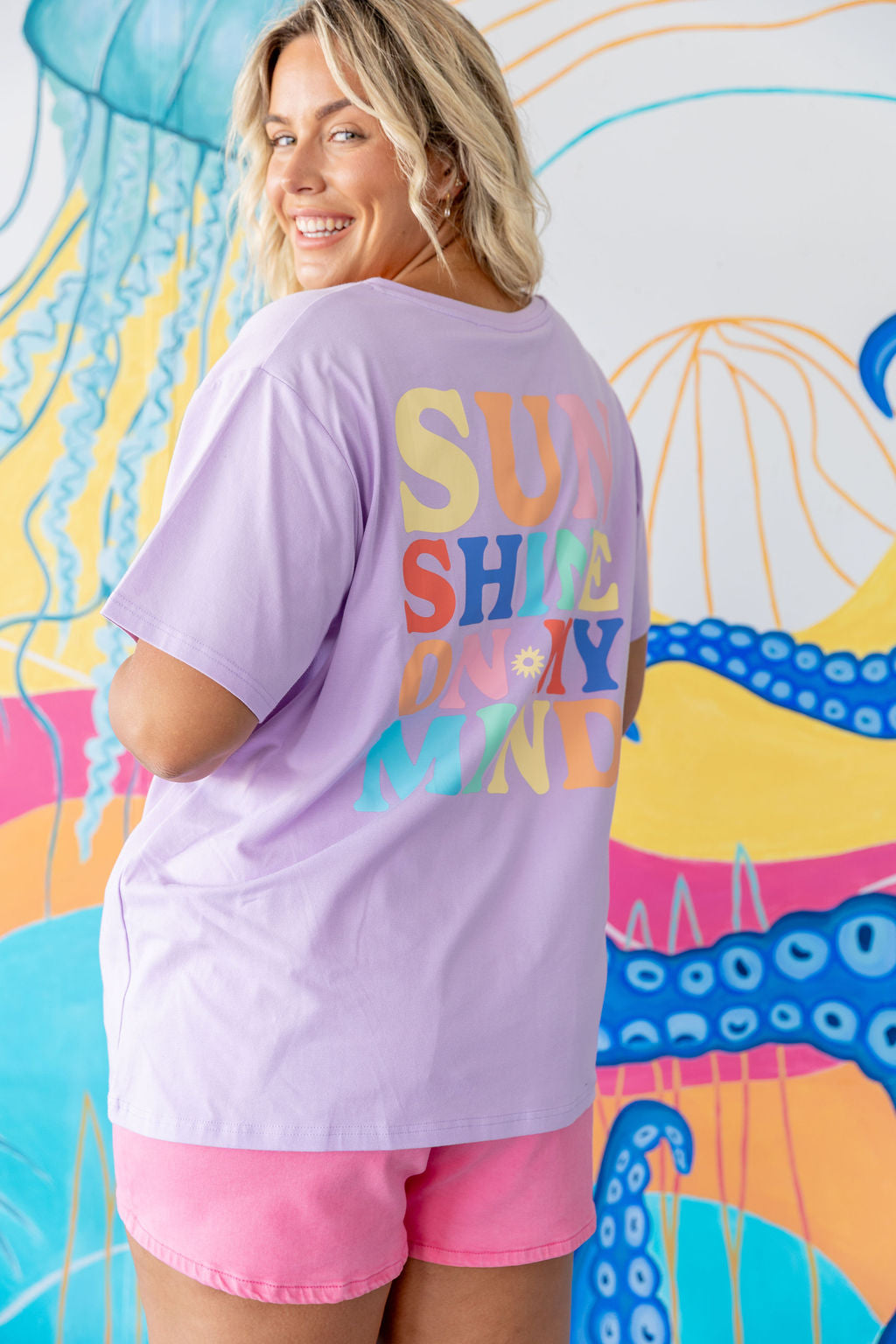 Della V-Neck in Sunshine Lilac