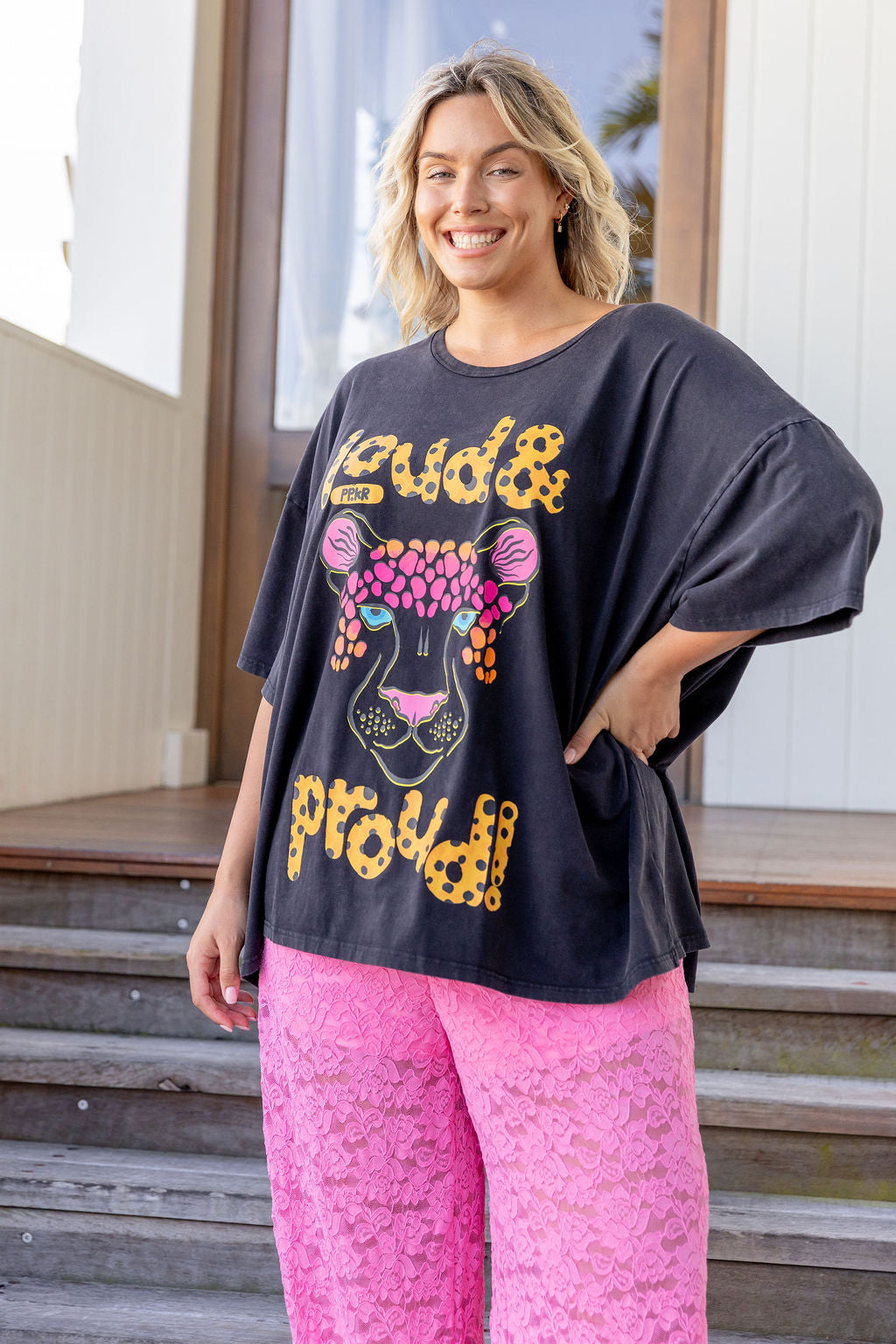 Alfie Oversized Tee in Lila by Kasey Rainbow