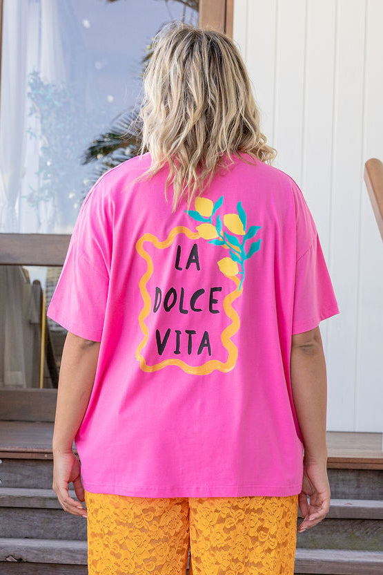 Alfie Oversized Tee In La Dolce Vita