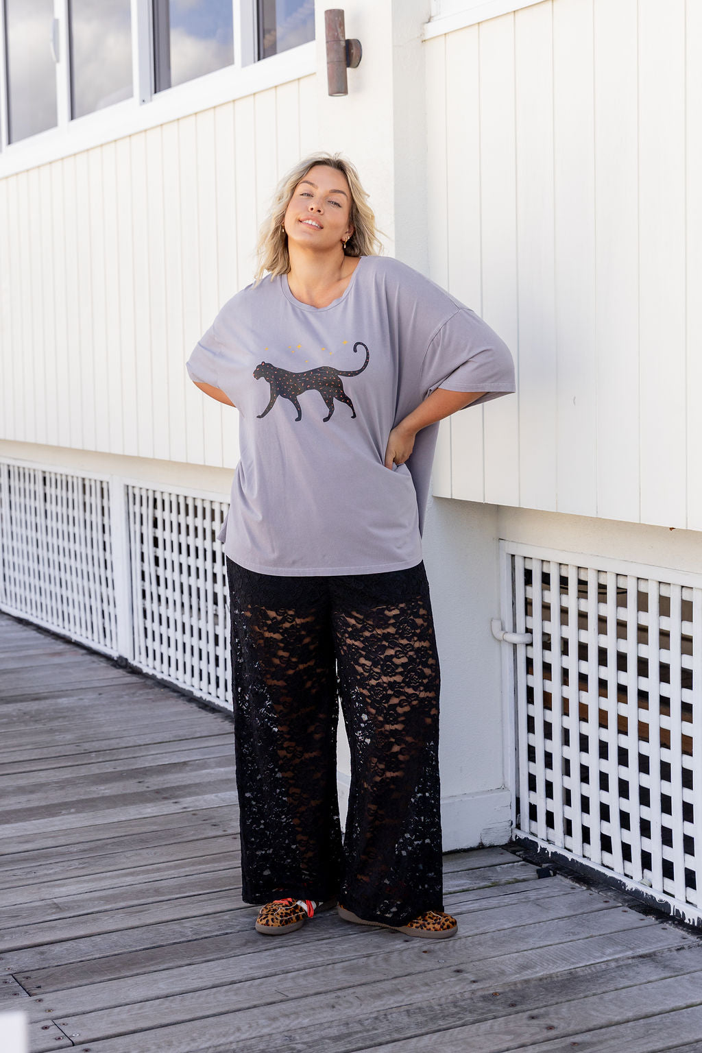 Honey Lace Pant in Black