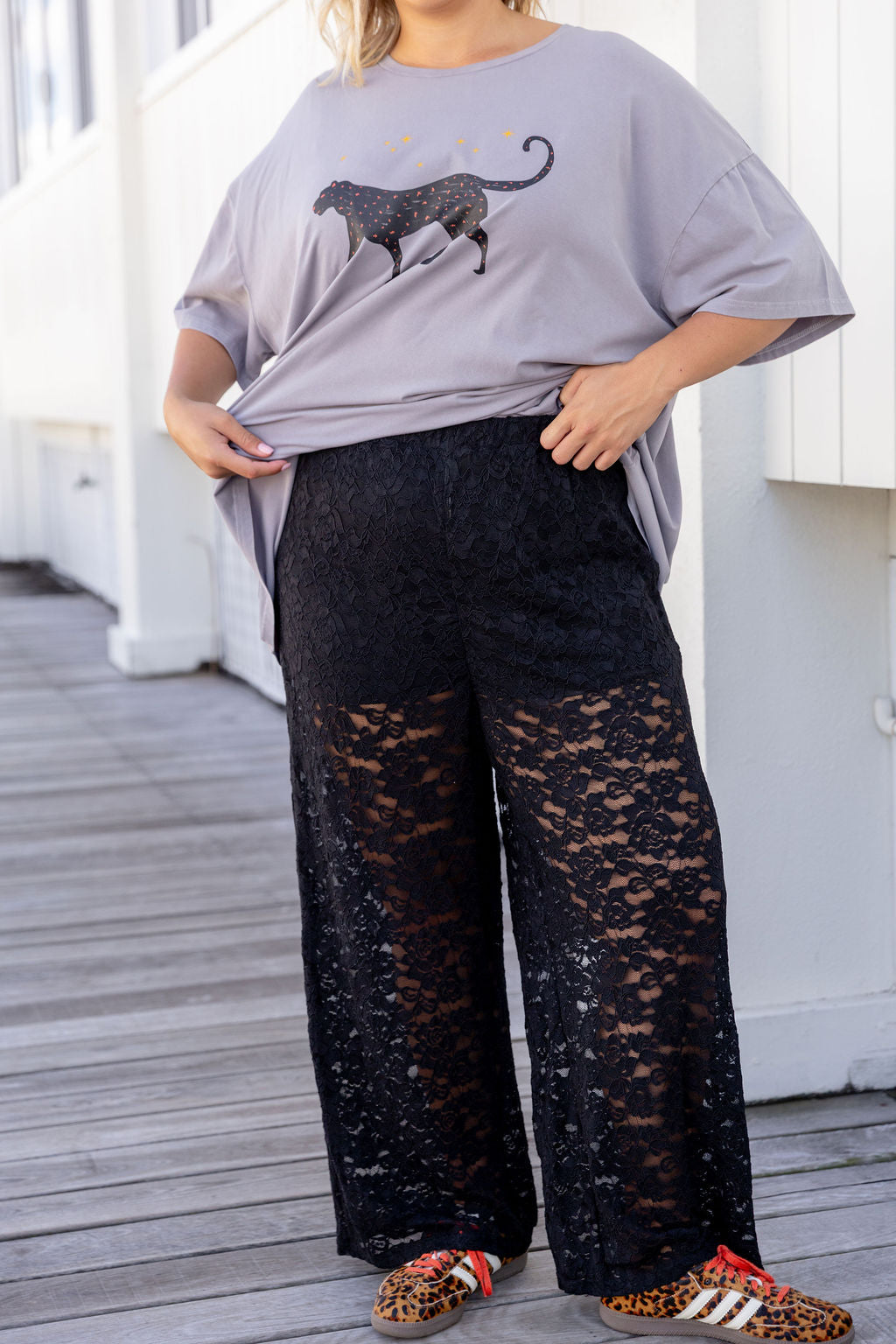 Honey Lace Pant in Black