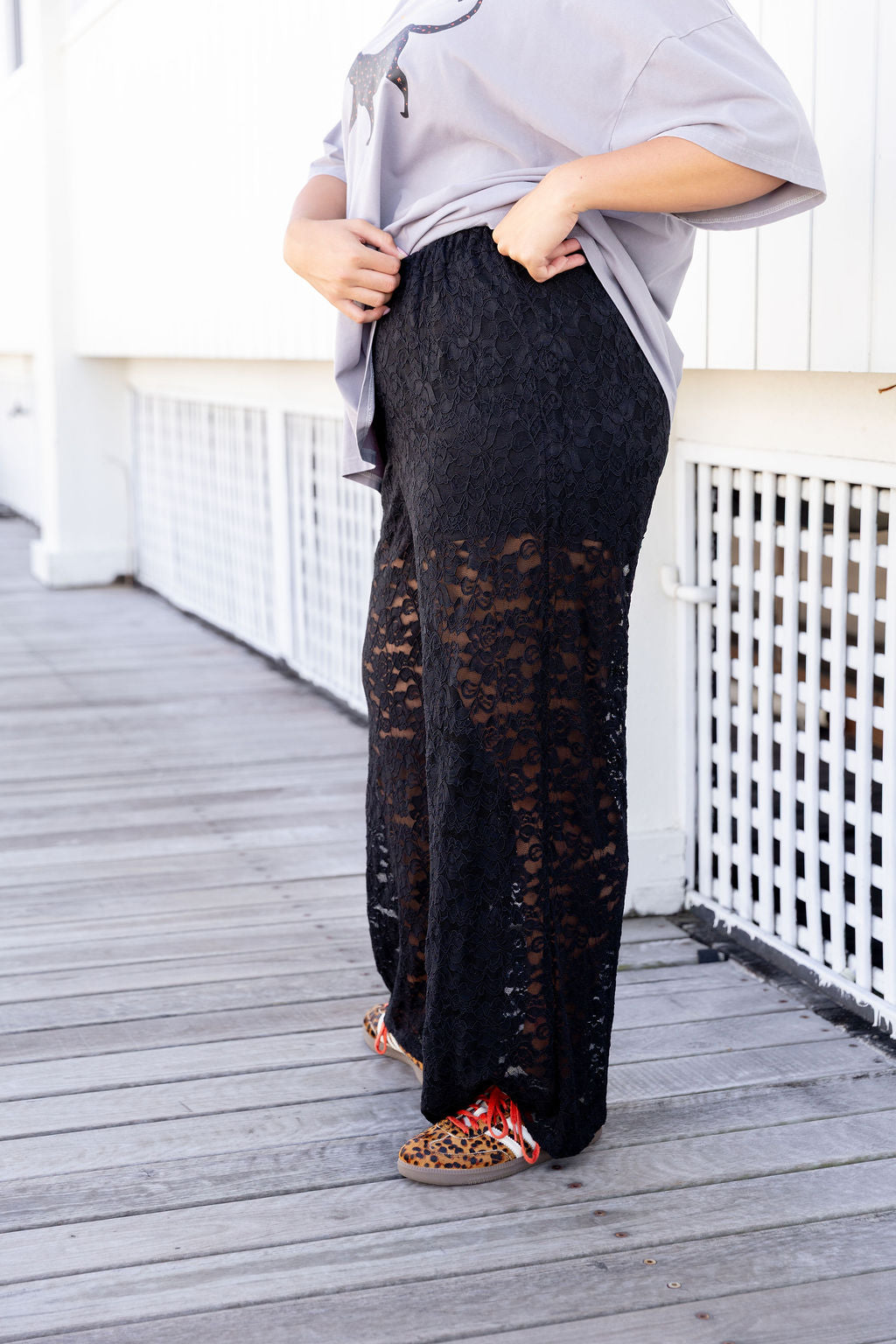 Honey Lace Pant in Black