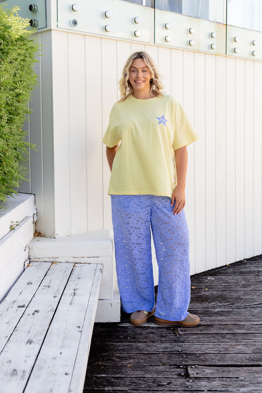 Honey Lace Pant in Blue