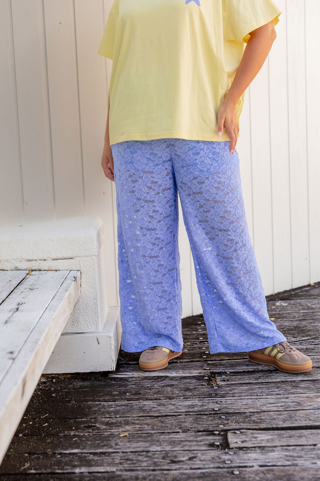 Honey Lace Pant in Blue