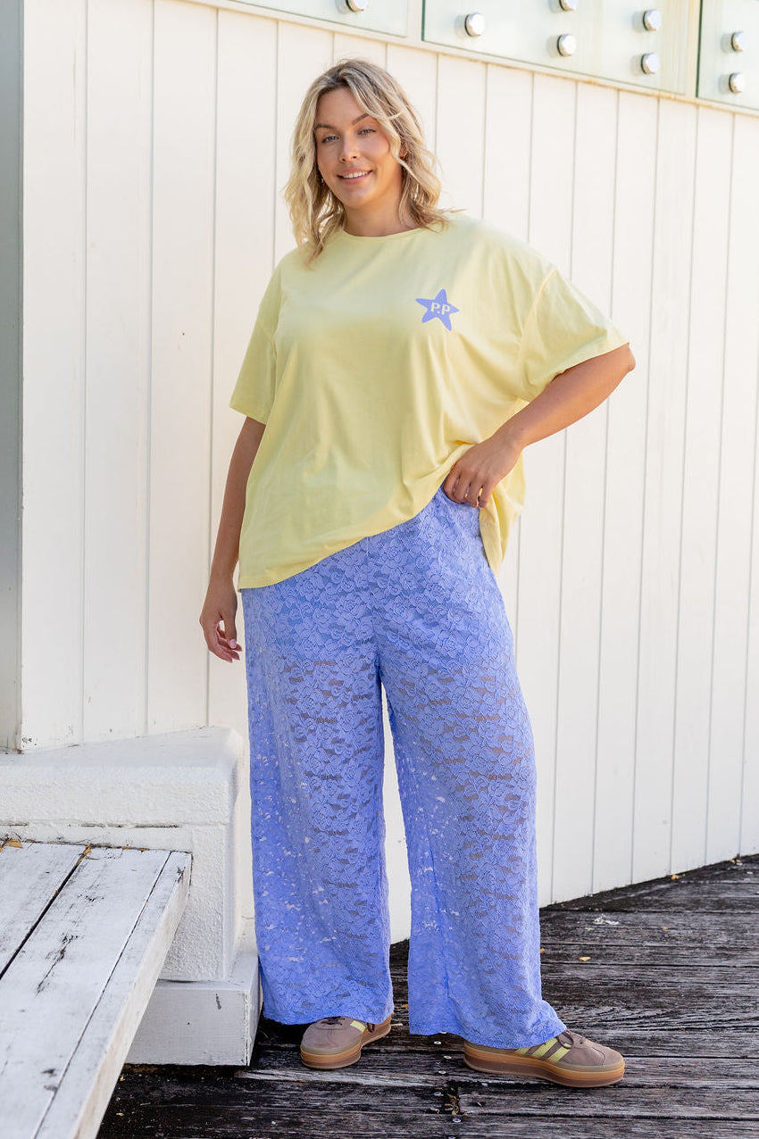 Honey Lace Pant in Blue