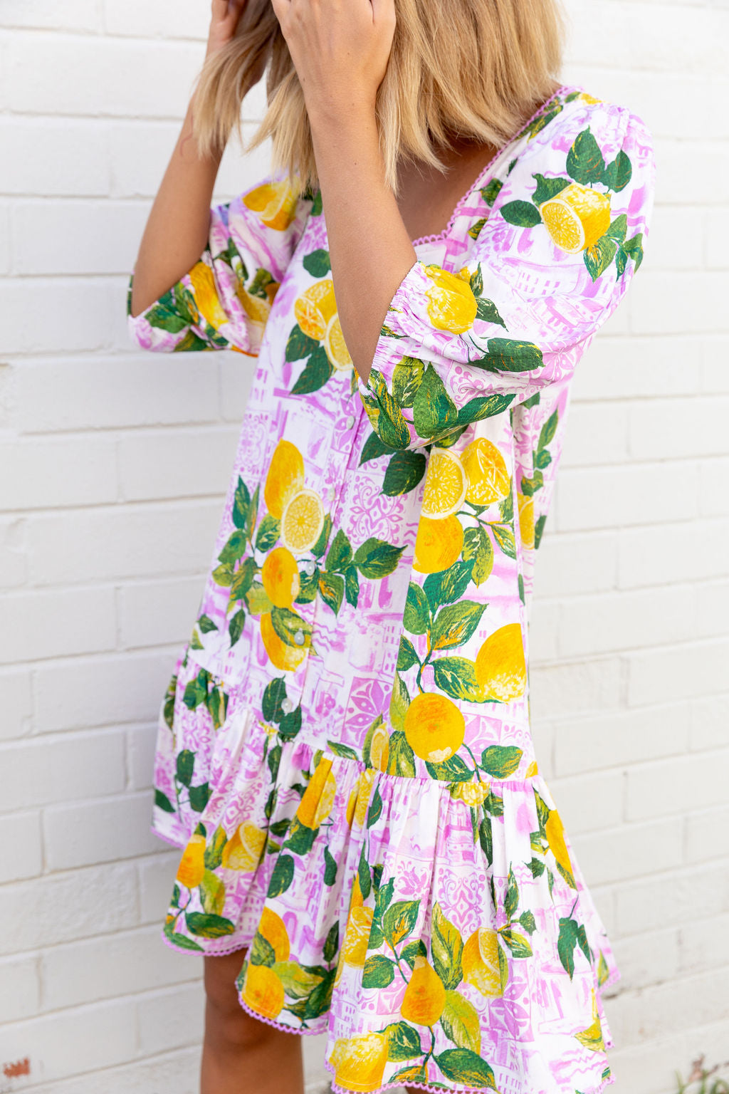 Kira Linen Blend Dress in Themis