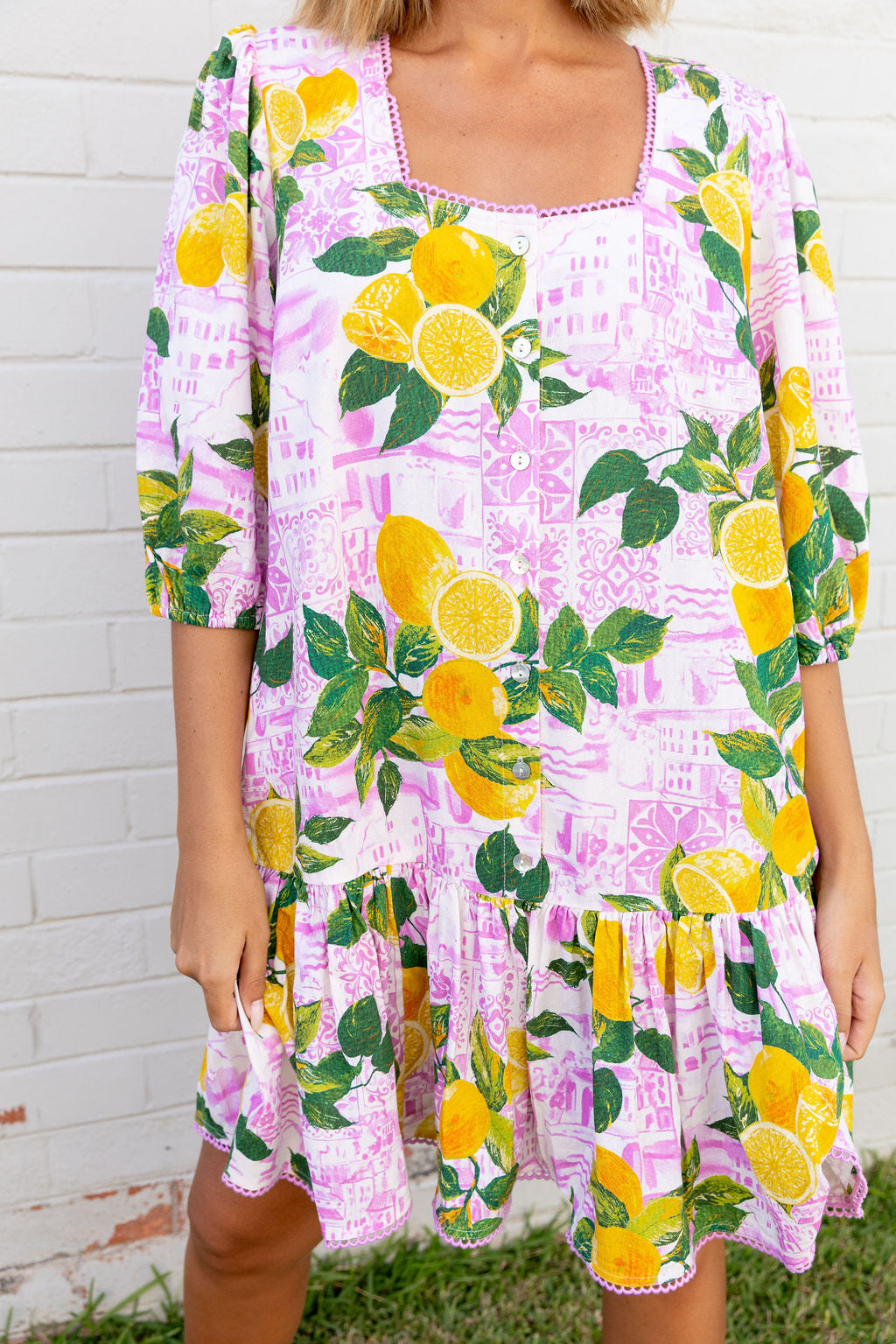 Kira Linen Blend Dress in Themis