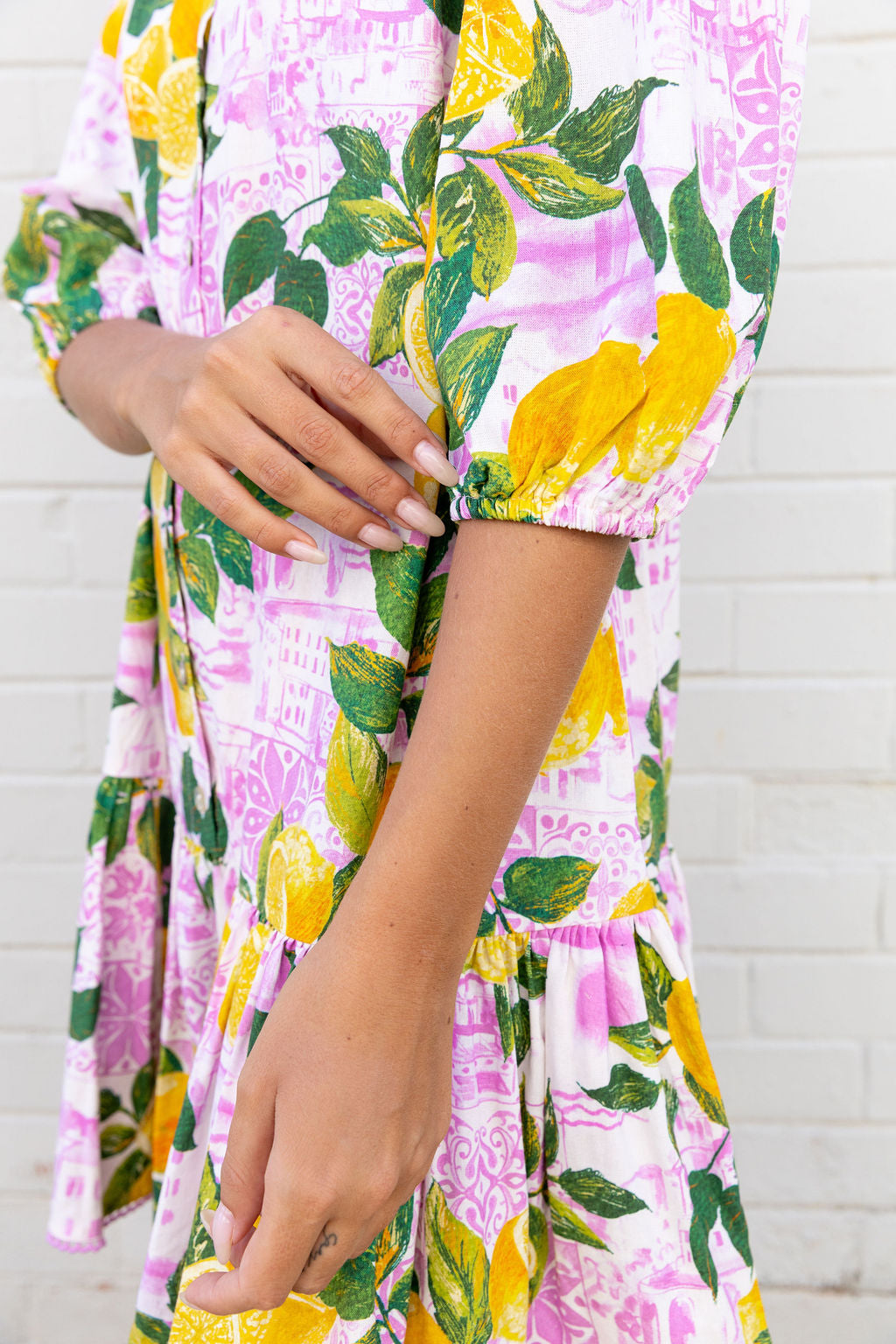 Kira Linen Blend Dress in Themis