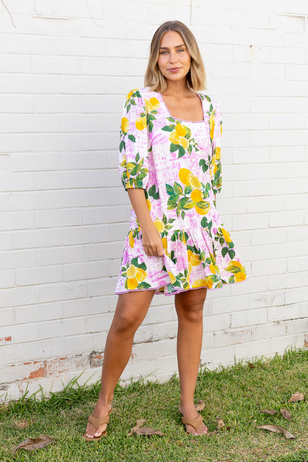 Kira Linen Blend Dress in Themis