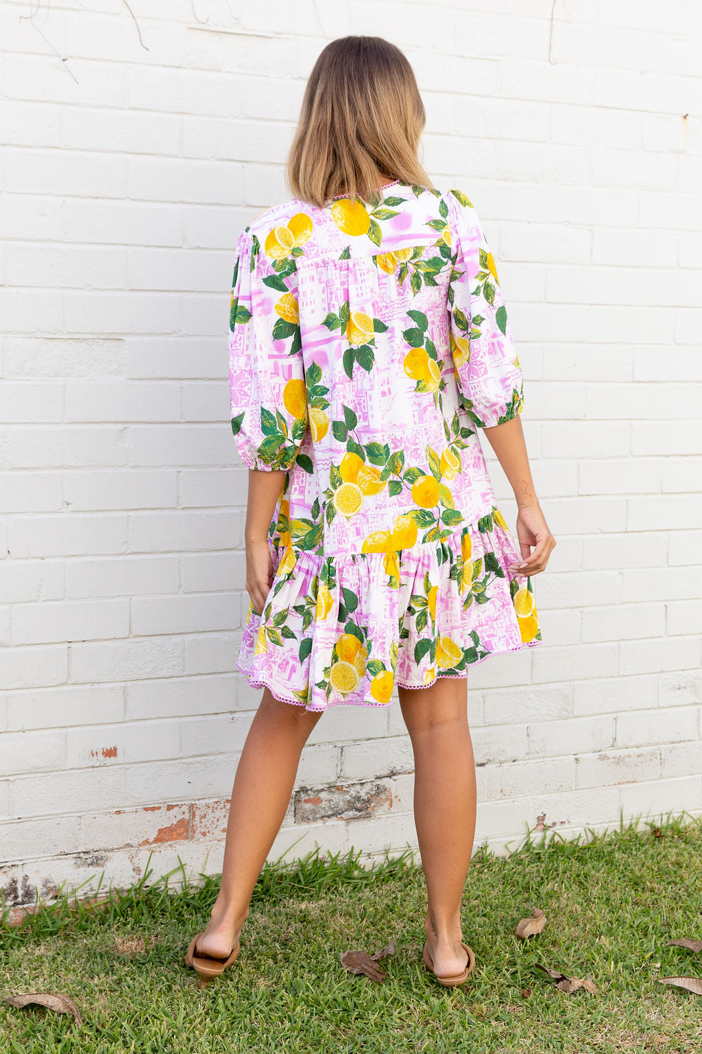 Kira Linen Blend Dress in Themis