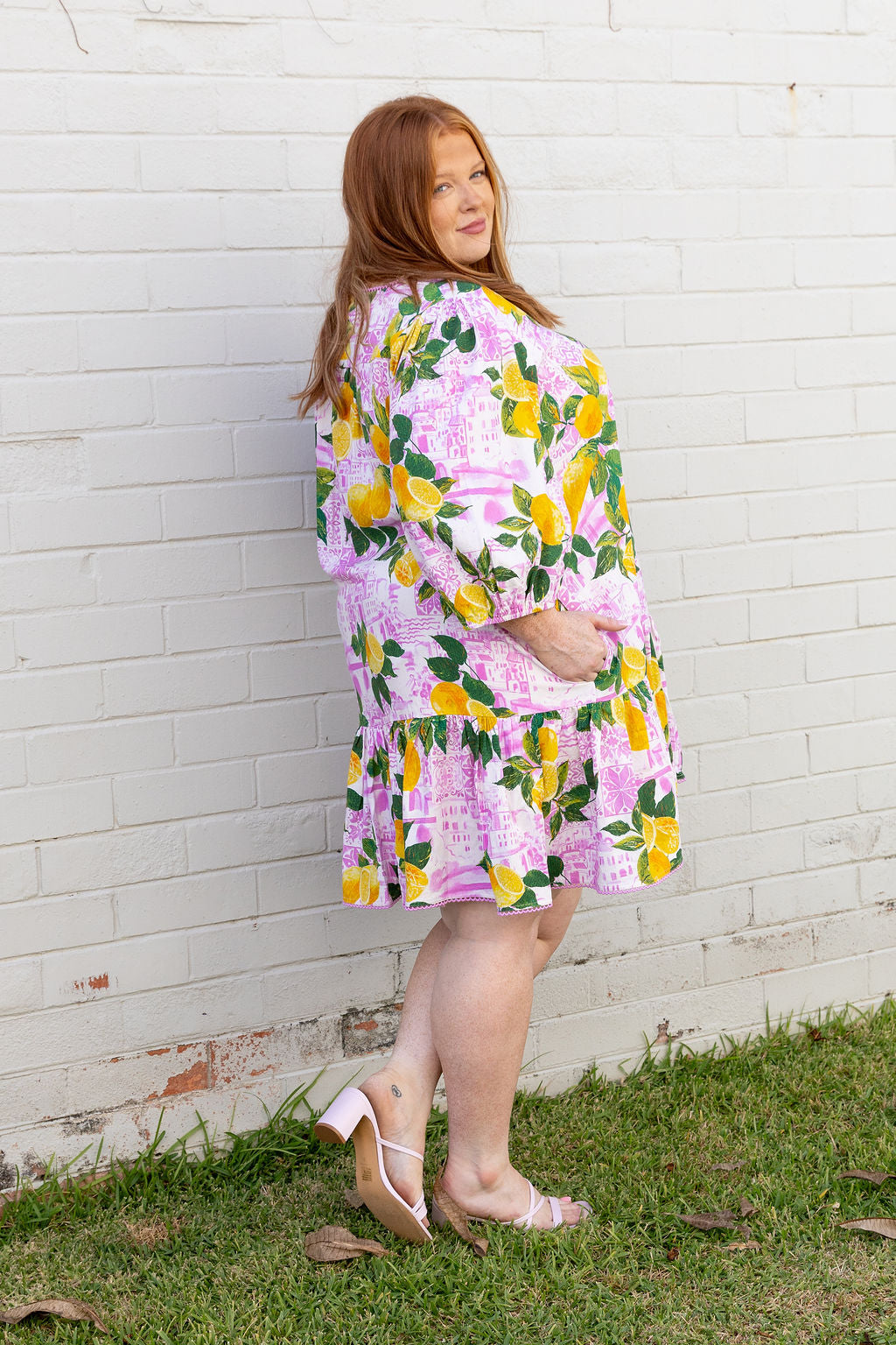 Kira Linen Blend Dress in Themis