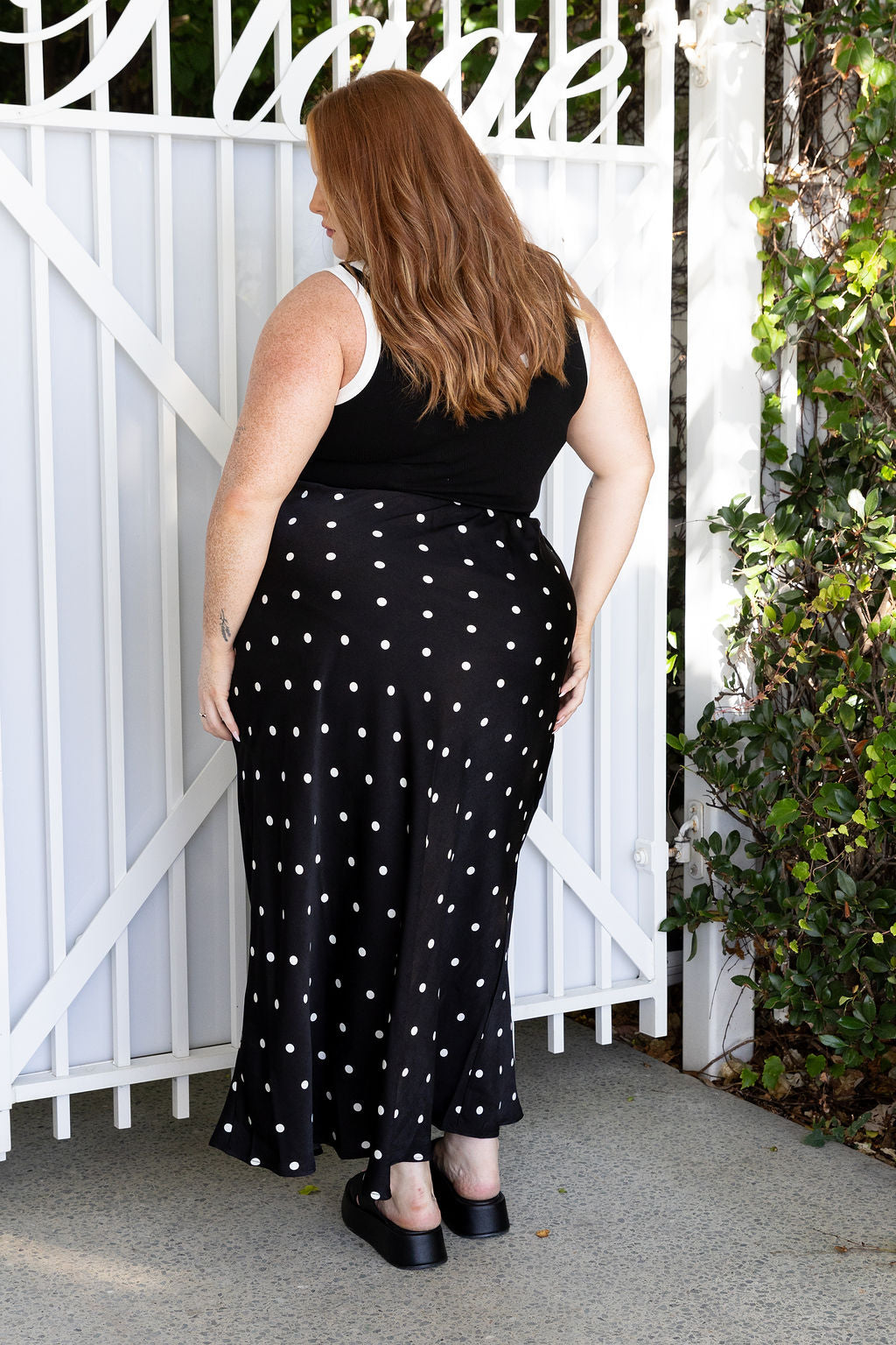 Rue Rib Tank in Black/White