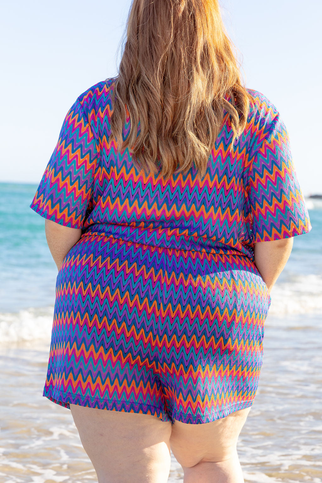 Indy Shorts in Chevron Rainbow