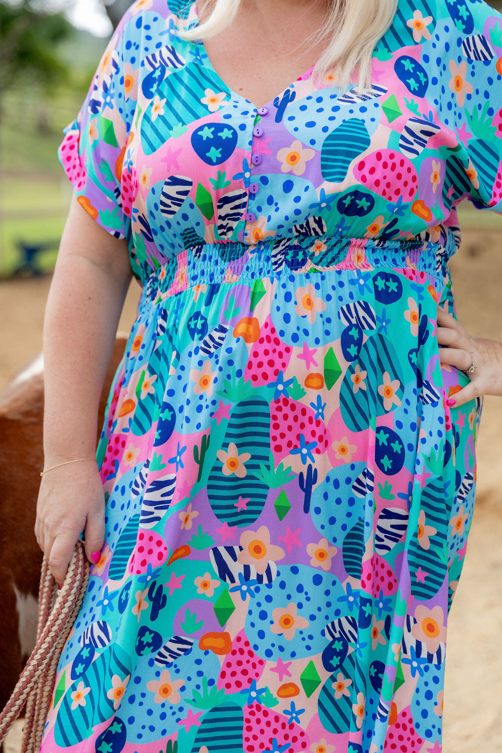 Millie Dress in Small Horse Club by Deb McNaughton