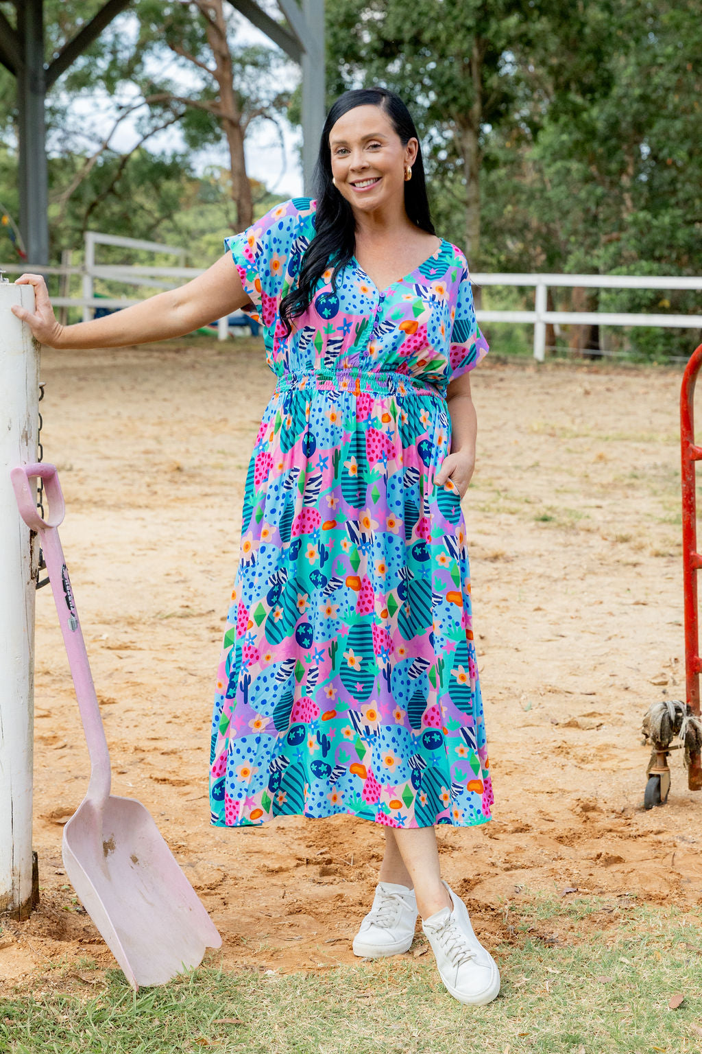 Millie Dress in Small Horse Club by Deb McNaughton