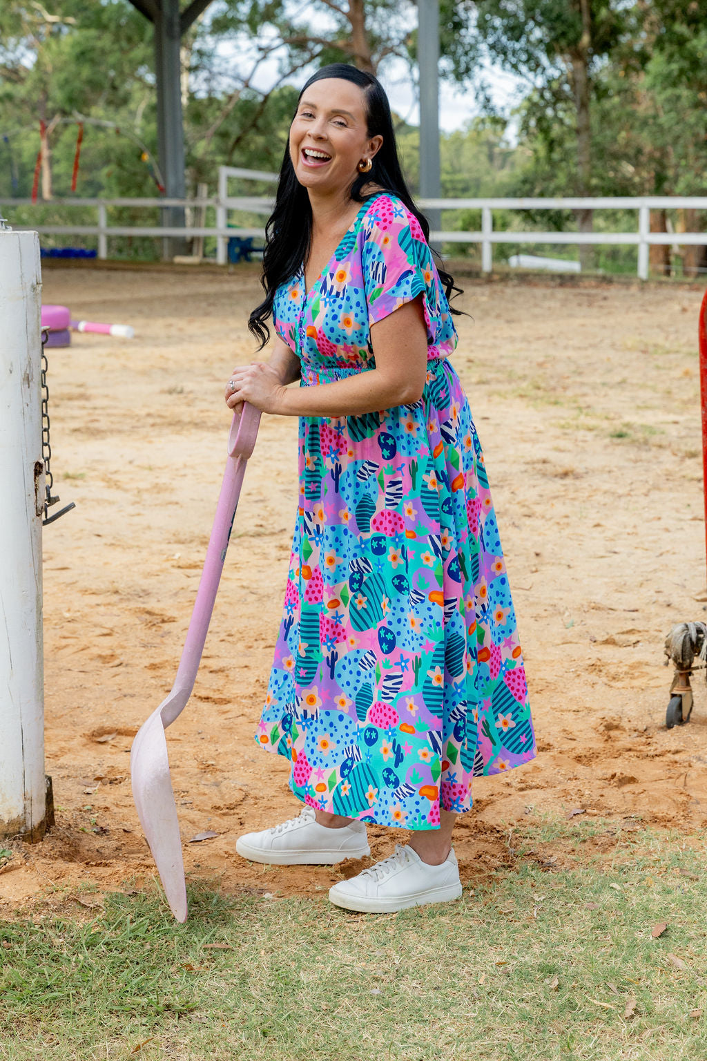 Millie Dress in Small Horse Club by Deb McNaughton