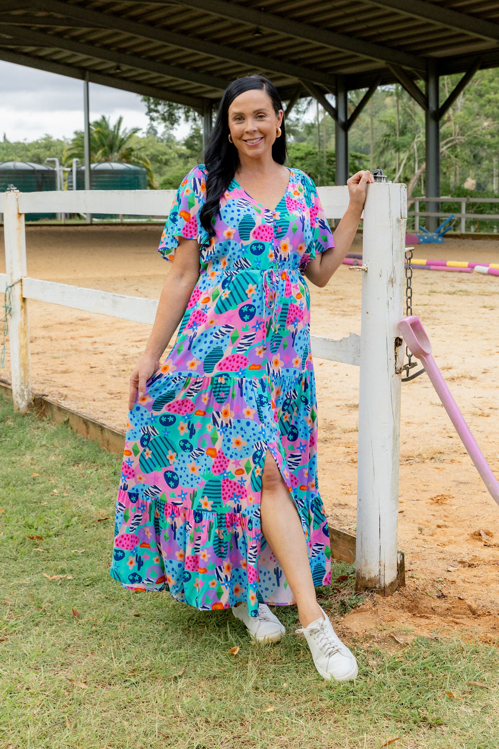 maxi dress for photos Austin Convertible Maxi Dress in Hot Pink| Pink Oversized Maxi Dress | Pink  Bridesmaid Dress