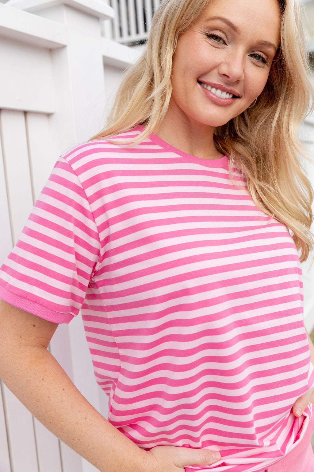 Striped Tee in Pink/Light Pink – Proud Poppy Clothing
