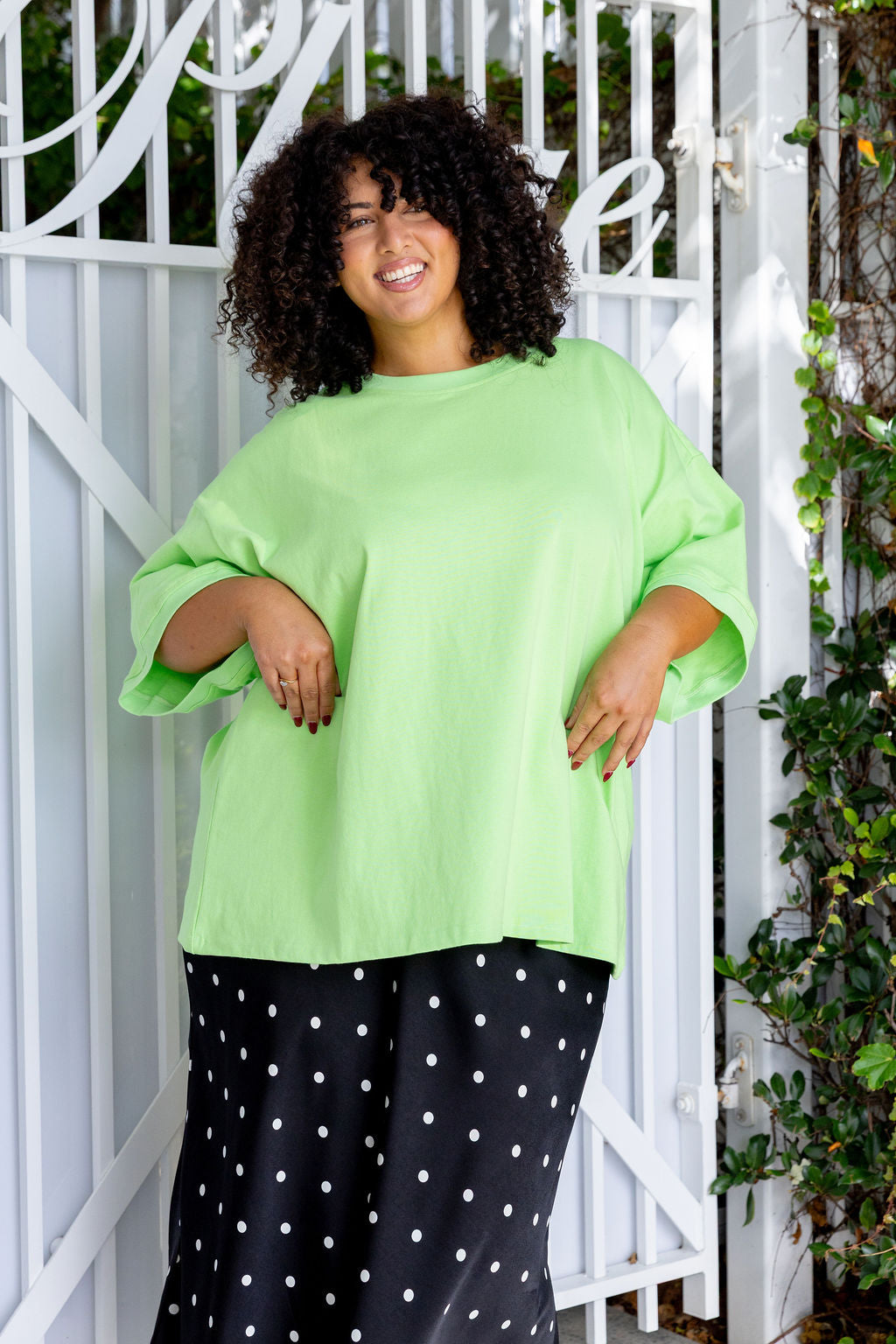 Nikita Heavyweight Cotton Tee in Apple