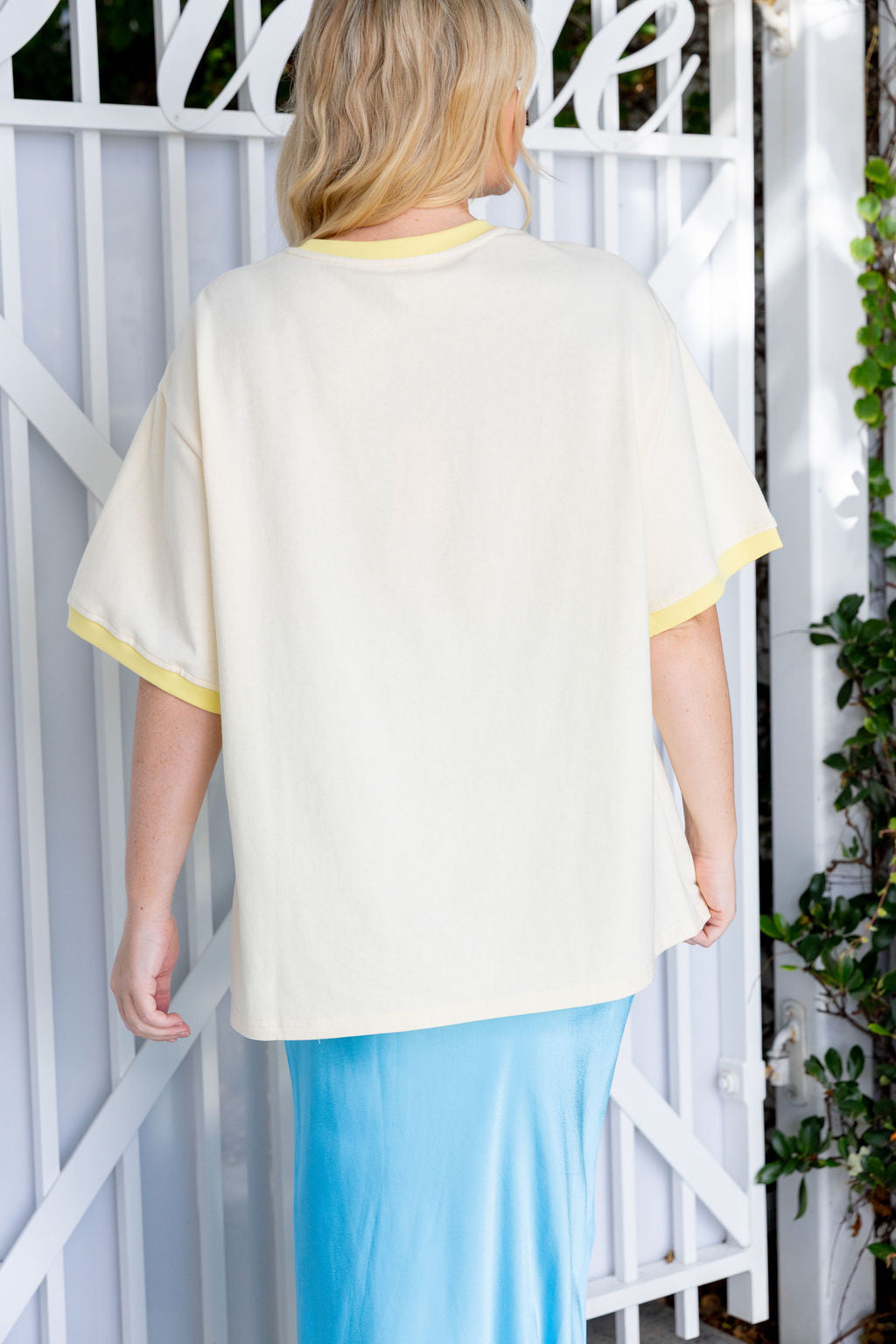 Nikita Heavyweight Cotton Tee in Butter Contrast