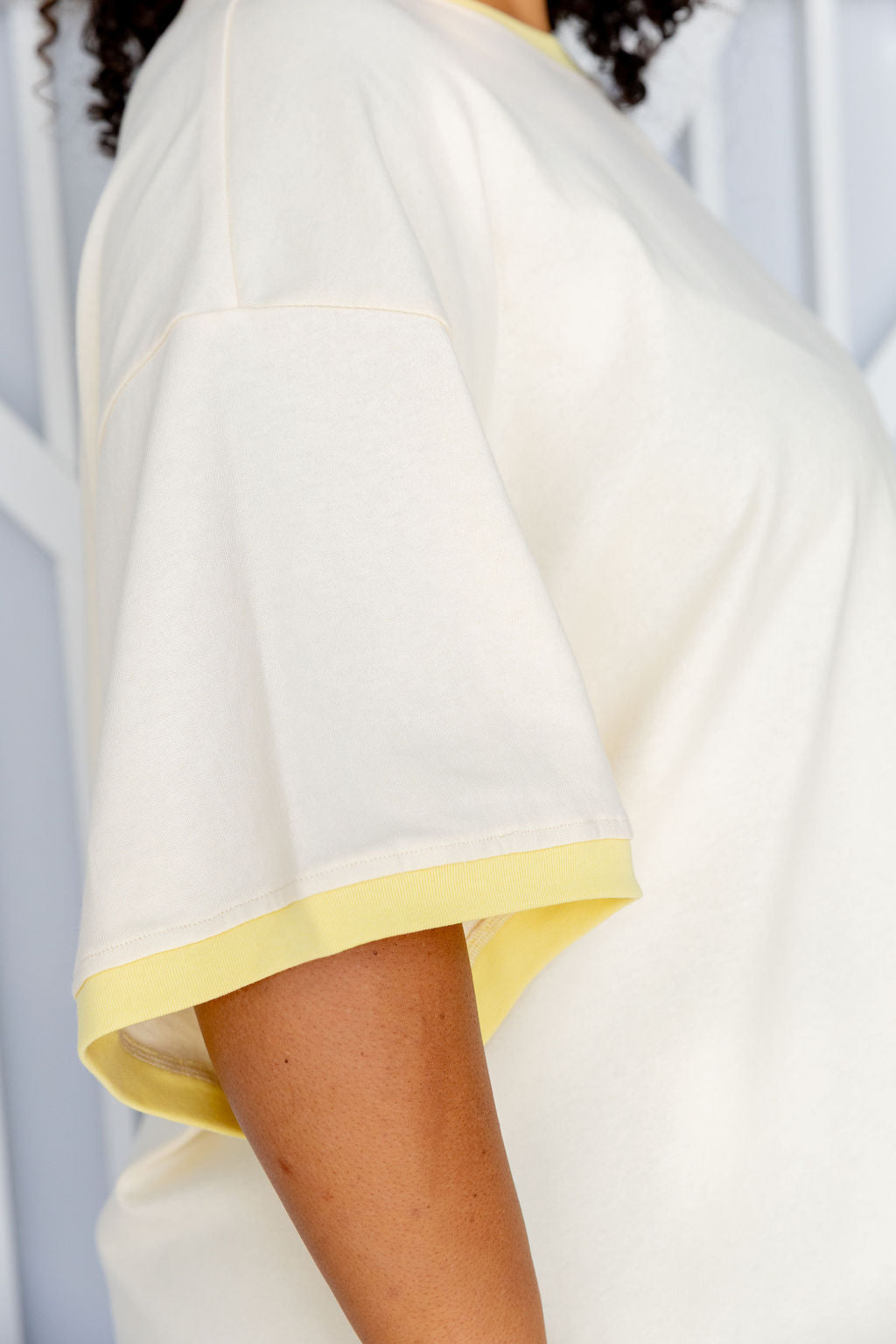 Nikita Heavyweight Cotton Tee in Butter Contrast
