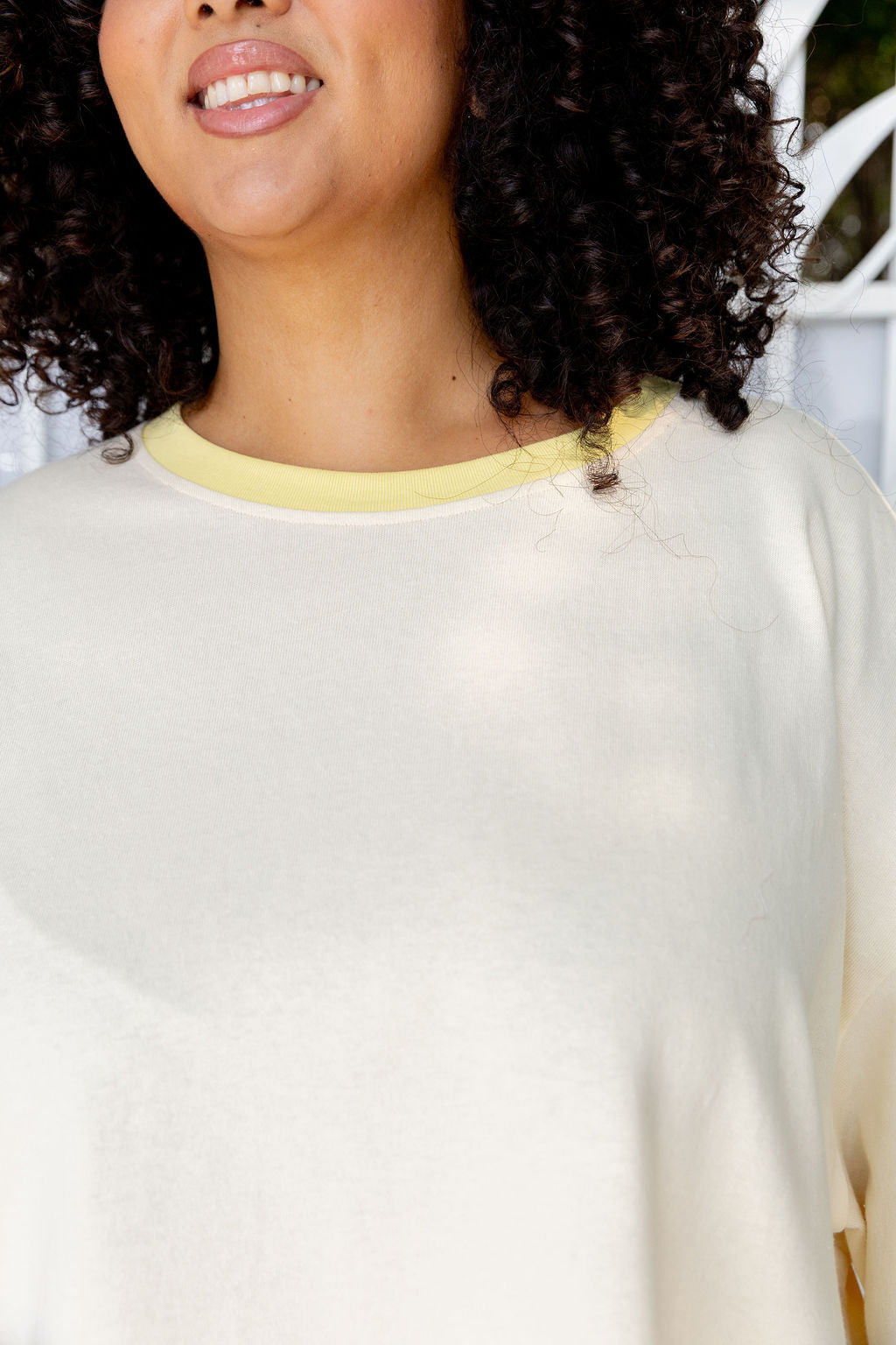 Nikita Heavyweight Cotton Tee in Butter Contrast