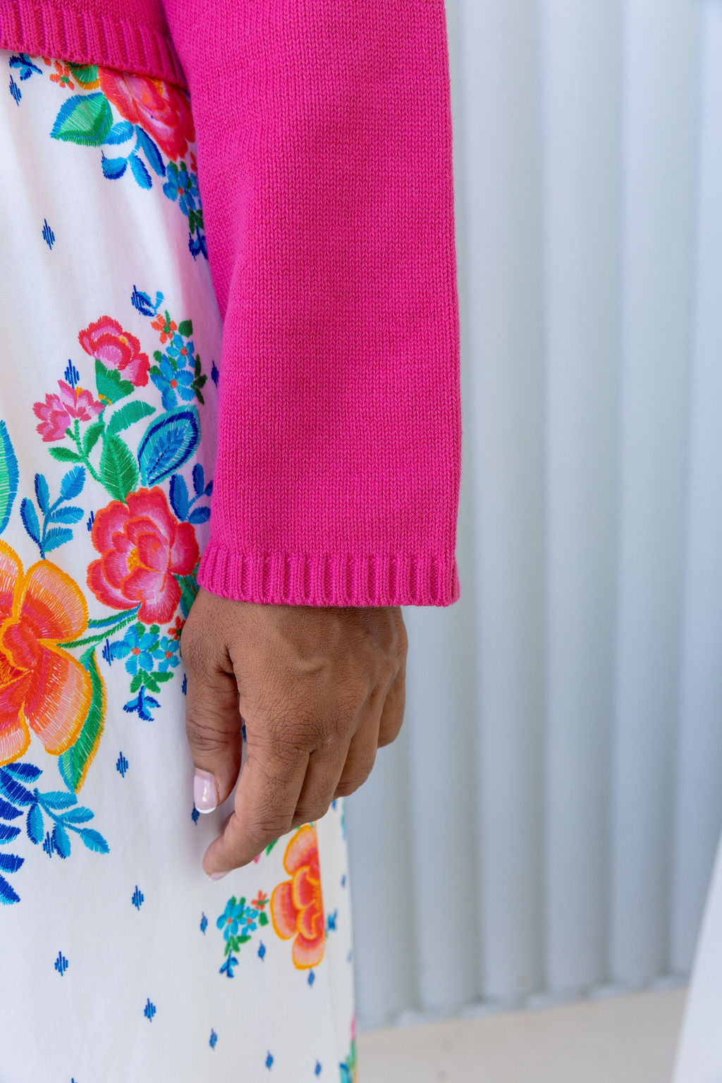 Blakely Crop Knit In Barbie Pink