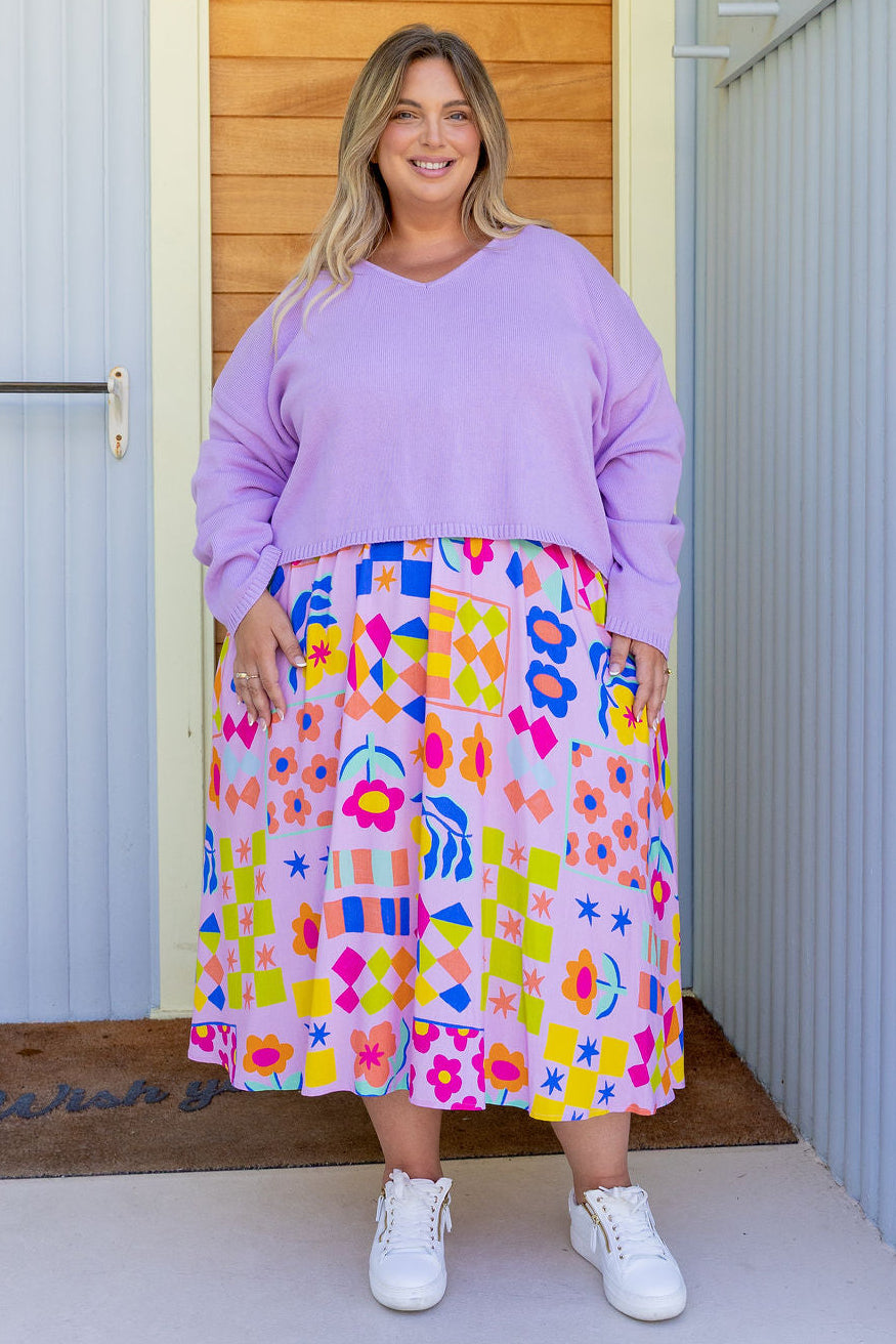 Blakely Crop Knit in Lilac