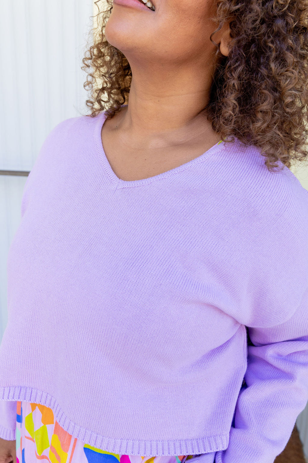 Blakely Crop Knit in Lilac