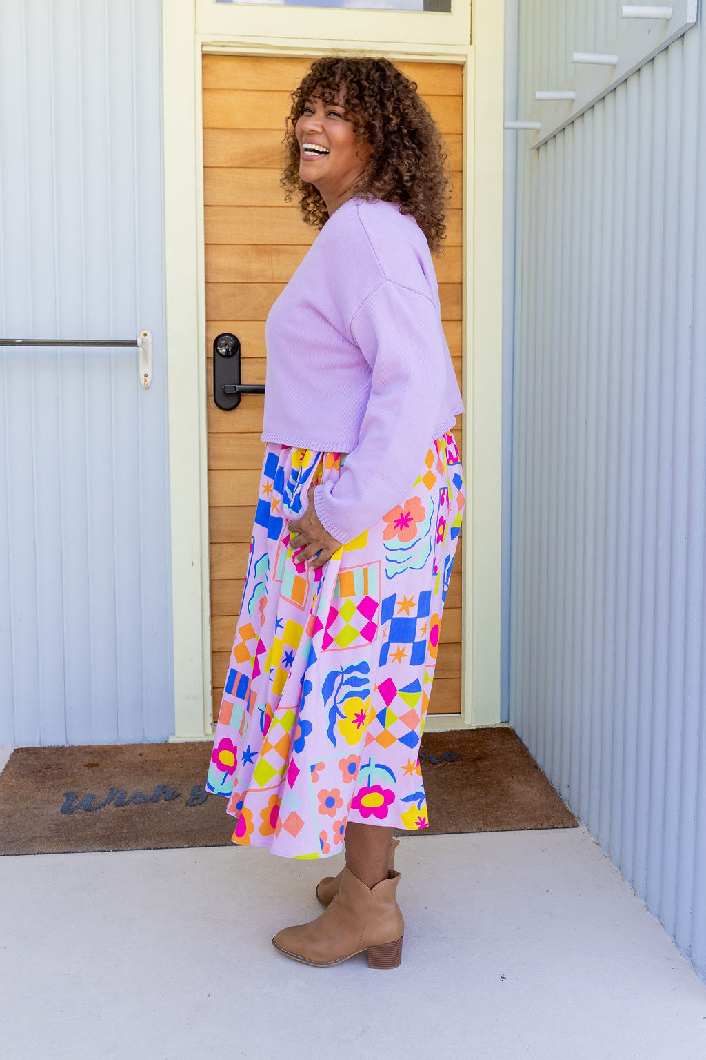 Blakely Crop Knit in Lilac
