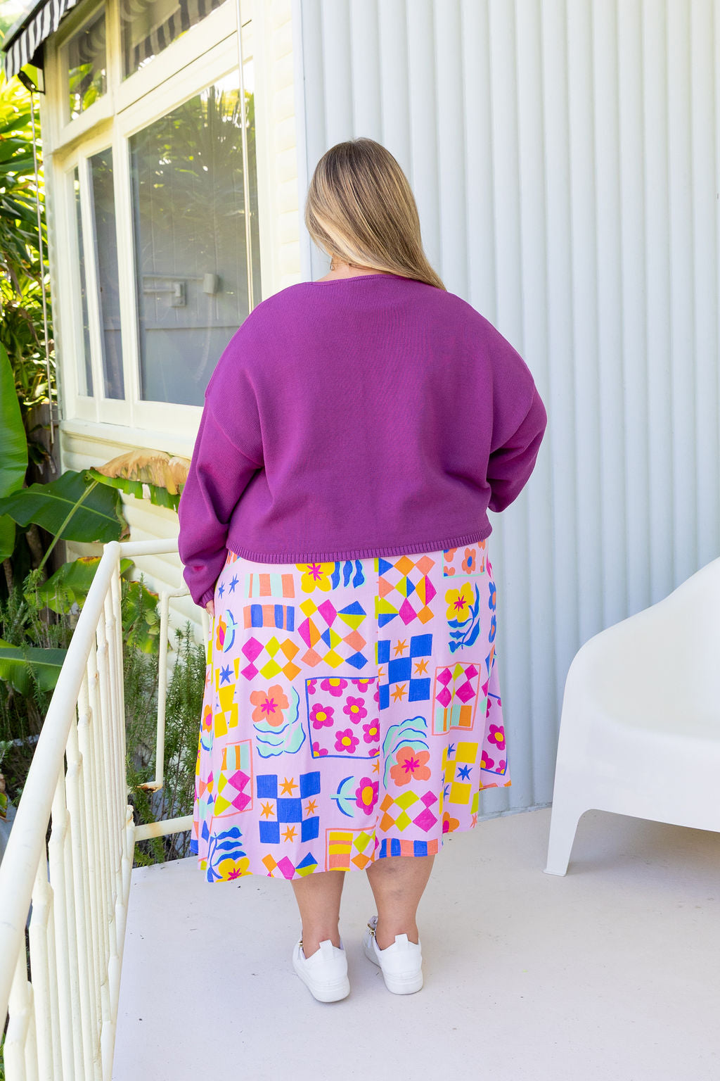 Blakely Crop Knit in Grape