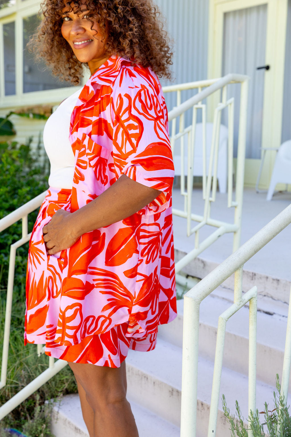Samara Skort in Blush Fern