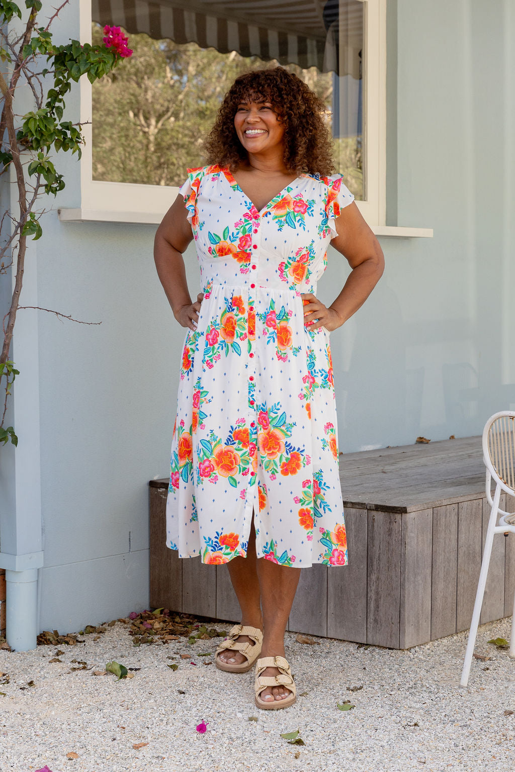 Chelsea Midi Dress in Frida