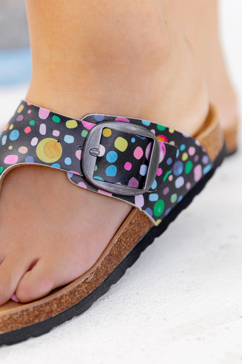 Theo Slides in Black Pebble by Kasey Rainbow