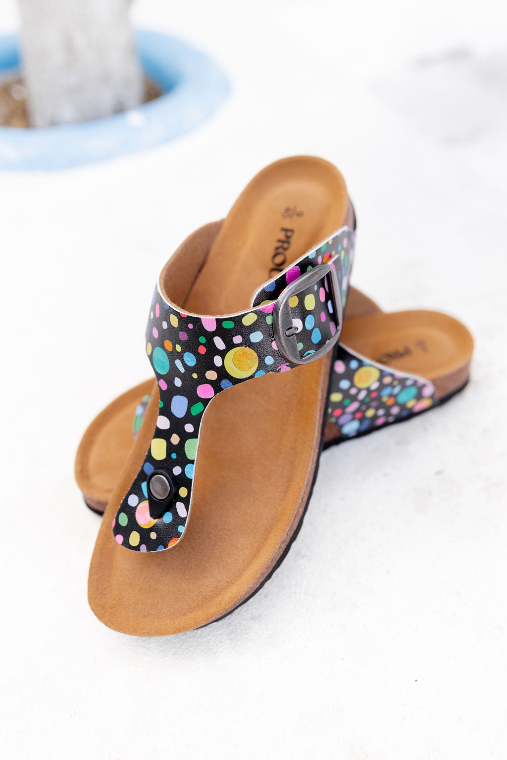 Theo Slides in Black Pebble by Kasey Rainbow