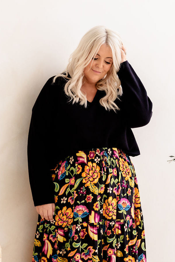 Blakely Crop Knit in Black
