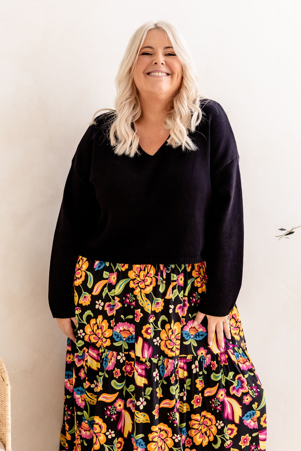 Blakely Crop Knit in Black