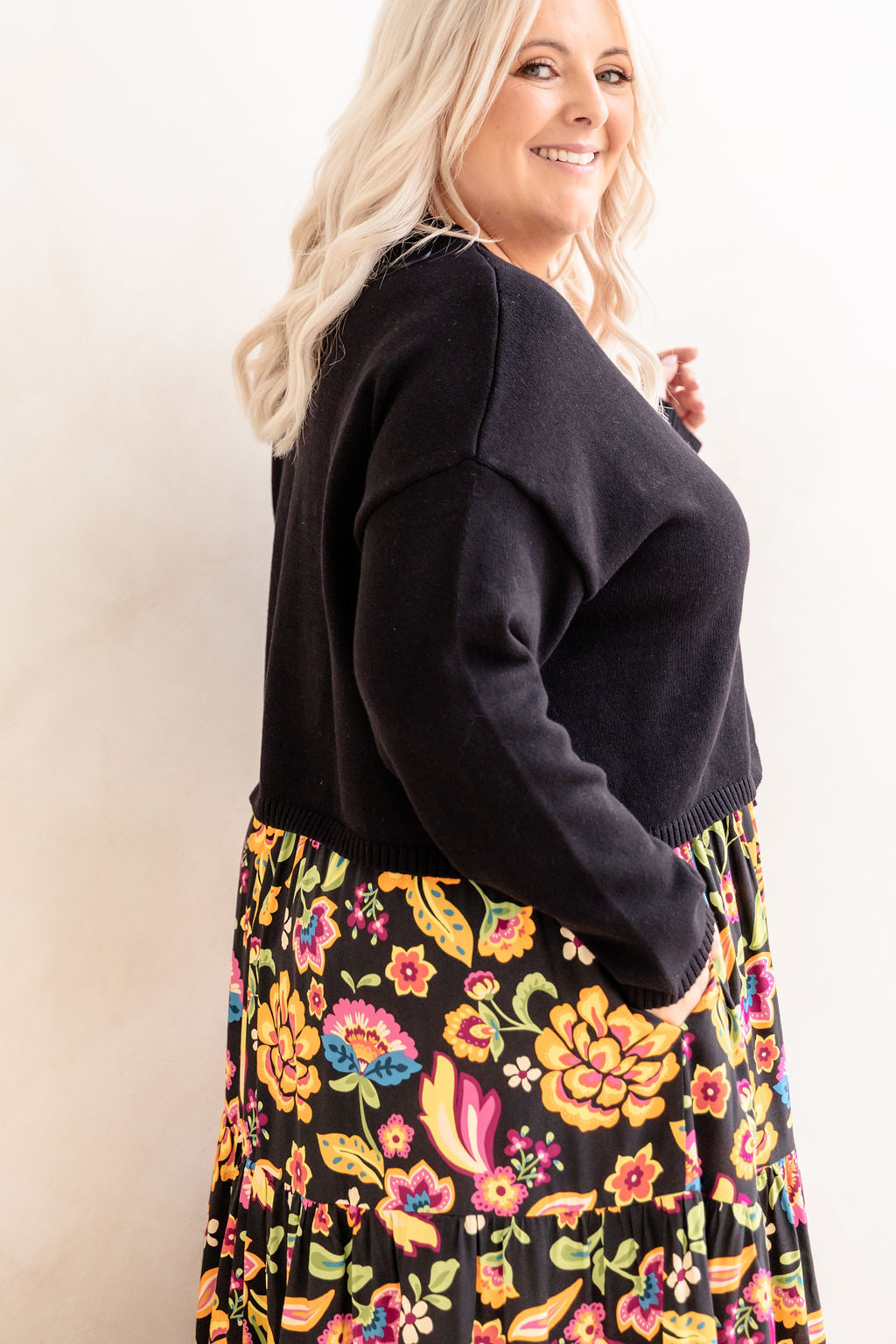Blakely Crop Knit in Black