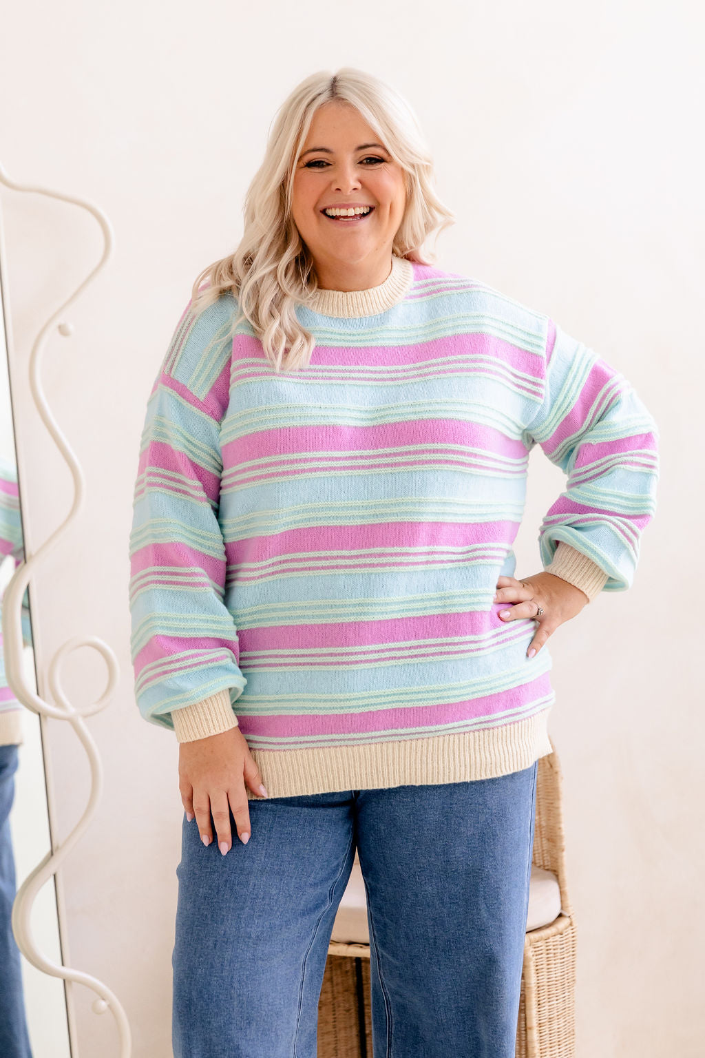 Fizz Knit in Pastel Stripes