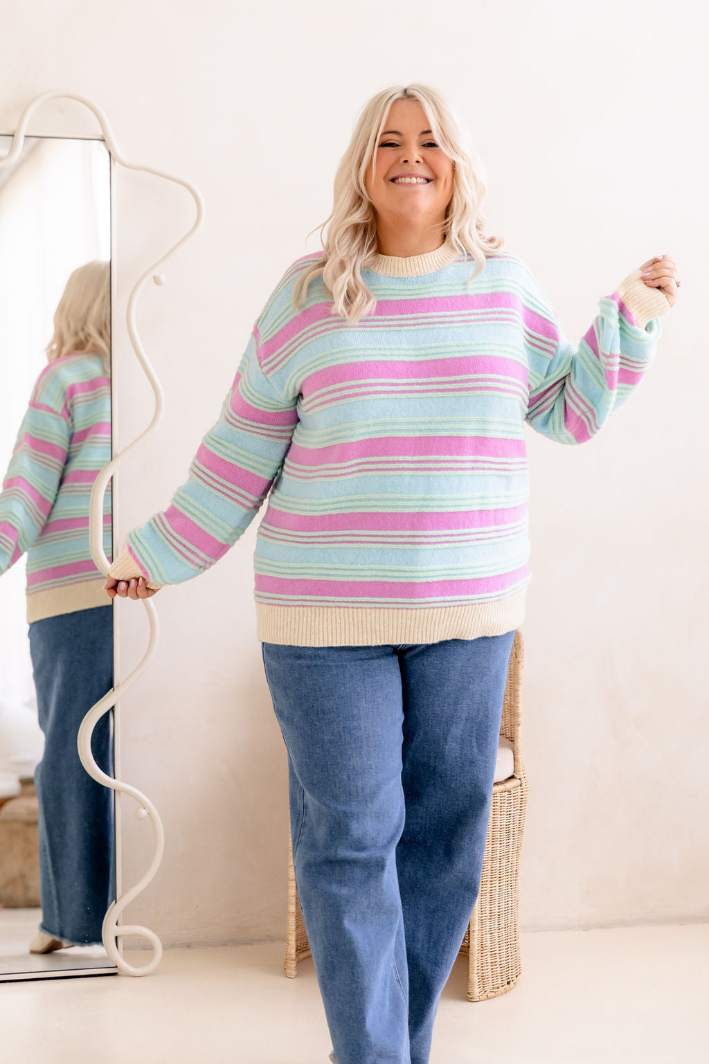 Fizz Knit in Pastel Stripes