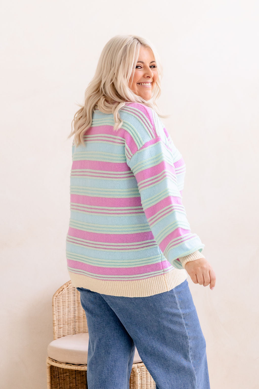 Fizz Knit in Pastel Stripes