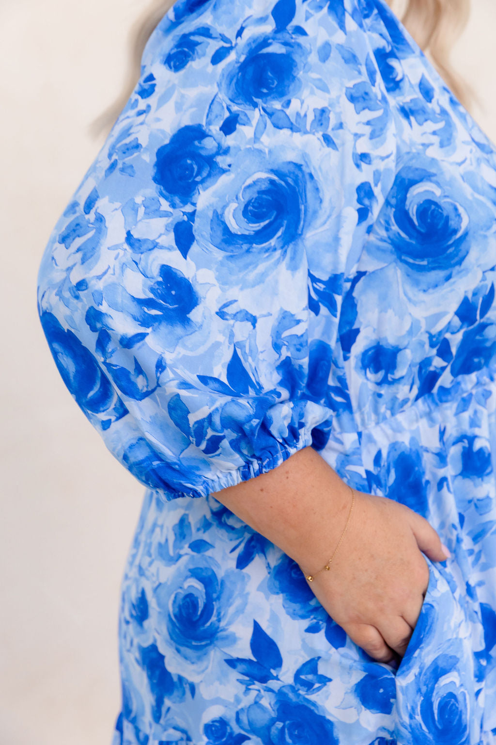 Ziggy Dress in Blue Roses