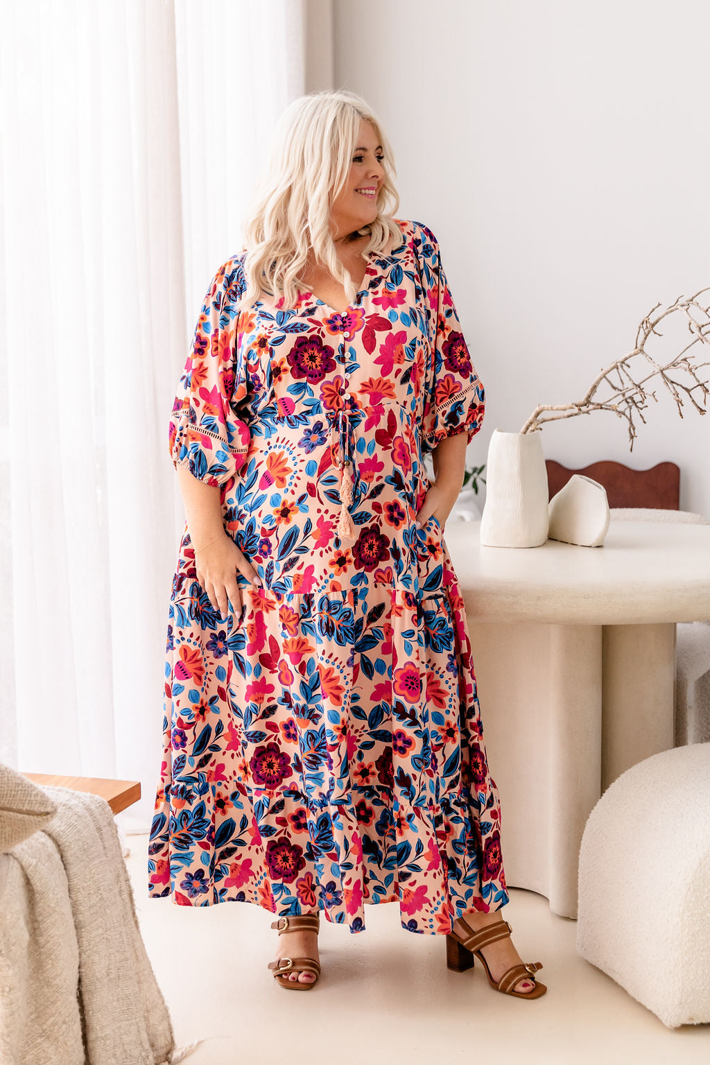knee length dresses for ladies Sandy Beaches Maxi Dress main image 0