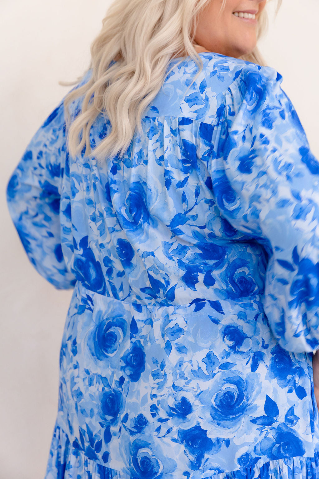 Ziggy Dress in Blue Roses