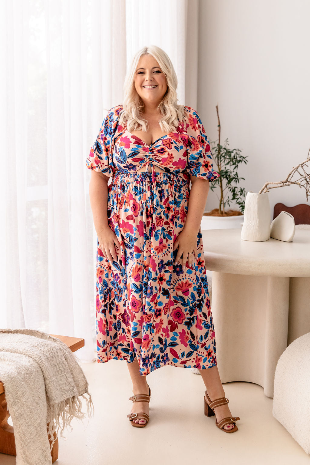 Pippa Cut Out Dress in Jardin