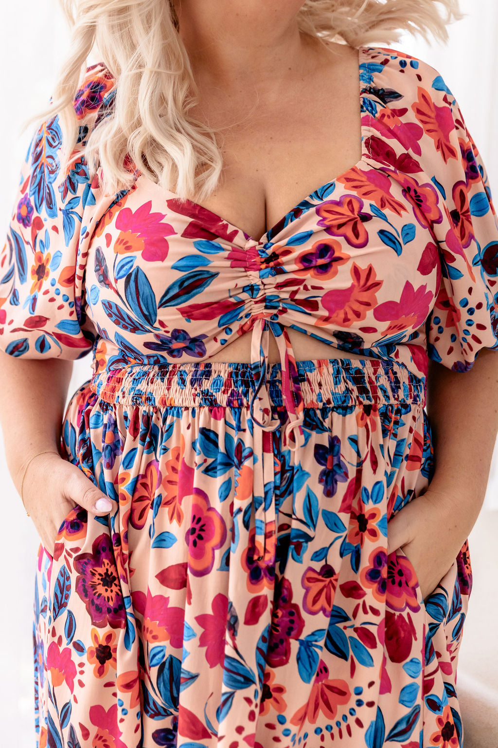 Pippa Cut Out Dress in Jardin